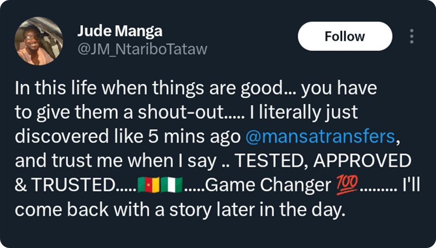 Customer feedback from X